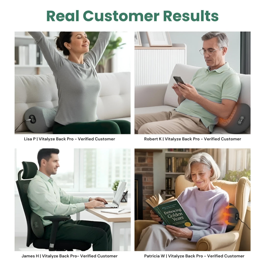 Vitalyze Back Pro - Triple Fusion Massager for Back Pain Relief